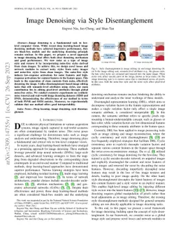 Image Denoising via Style Disentanglement