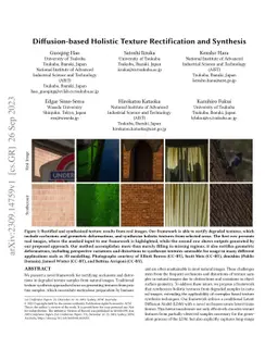Diffusion-based Holistic Texture Rectification and Synthesis
