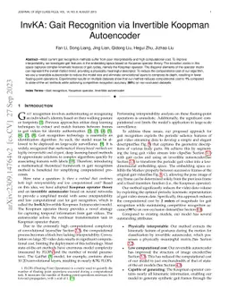 InvKA: Gait Recognition via Invertible Koopman Autoencoder