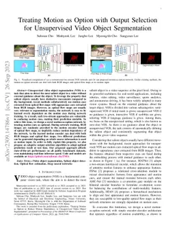 Treating Motion as Option with Output Selection for Unsupervised Video Object Segmentation