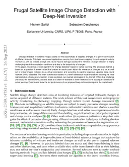 Frugal Satellite Image Change Detection with Deep-Net Inversion