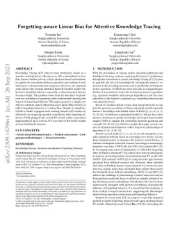 Forgetting-aware Linear Bias for Attentive Knowledge Tracing