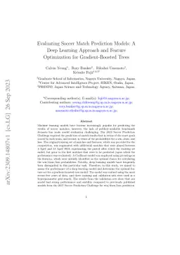 Evaluating Soccer Match Prediction Models: A Deep Learning Approach and
  Feature Optimization for Gradient-Boosted Trees