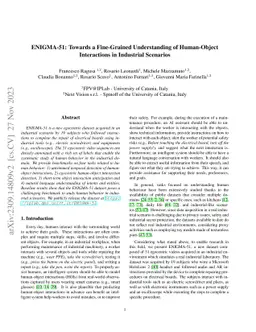 ENIGMA-51: Towards a Fine-Grained Understanding of Human-Object
  Interactions in Industrial Scenarios