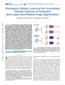 Discrepancy Matters: Learning from Inconsistent Decoder Features for
  Consistent Semi-supervised Medical Image Segmentation