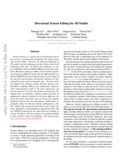 Directional Texture Editing for 3D Models