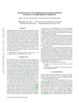 Segment-Level Vectorized Beam Search Based on Partially Autoregressive
  Inference