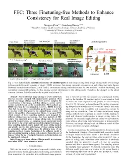 FEC: Three Finetuning-free Methods to Enhance Consistency for Real Image
  Editing