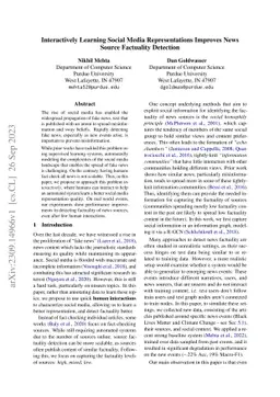 Interactively Learning Social Media Representations Improves News Source
  Factuality Detection