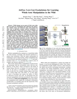 AirExo: Low-Cost Exoskeletons for Learning Whole-Arm Manipulation in the
  Wild