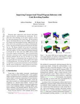 Improving Unsupervised Visual Program Inference with Code Rewriting
  Families