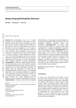 Robust Sequential DeepFake Detection