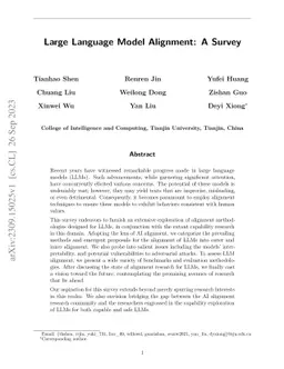 Large Language Model Alignment: A Survey