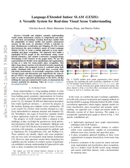 Language-EXtended Indoor SLAM (LEXIS): A Versatile System for Real-time
  Visual Scene Understanding