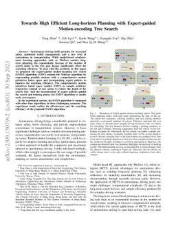 Towards High Efficient Long-horizon Planning with Expert-guided
  Motion-encoding Tree Search
