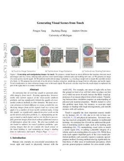 Generating Visual Scenes from Touch