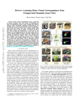 Doduo: Learning Dense Visual Correspondence from Unsupervised
  Semantic-Aware Flow
