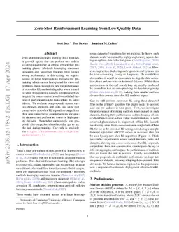 Zero-Shot Reinforcement Learning from Low Quality Data