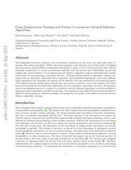 Cross-Validation for Training and Testing Co-occurrence Network
  Inference Algorithms