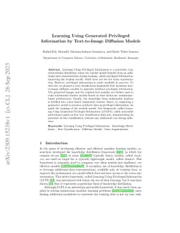 Learning Using Generated Privileged Information by Text-to-Image
  Diffusion Models