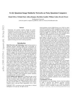 SLIQ: Quantum Image Similarity Networks on Noisy Quantum Computers