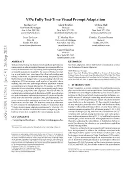 VPA: Fully Test-Time Visual Prompt Adaptation