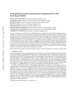 Scaling Representation Learning from Ubiquitous ECG with State-Space
  Models