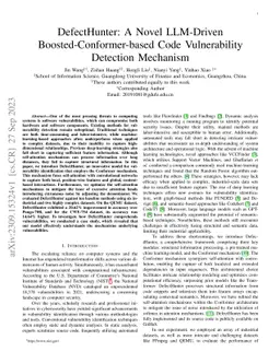 DefectHunter: A Novel LLM-Driven Boosted-Conformer-based Code
  Vulnerability Detection Mechanism
