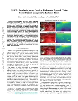 BASED: Bundle-Adjusting Surgical Endoscopic Dynamic Video Reconstruction using Neural Radiance Fields