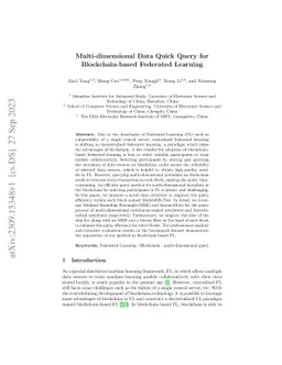 Multi-dimensional Data Quick Query for Blockchain-based Federated
  Learning