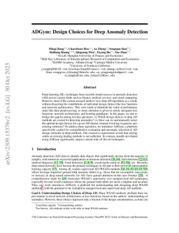 ADGym: Design Choices for Deep Anomaly Detection