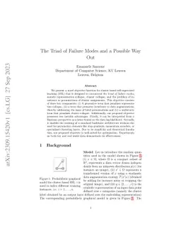 The Triad of Failure Modes and a Possible Way Out