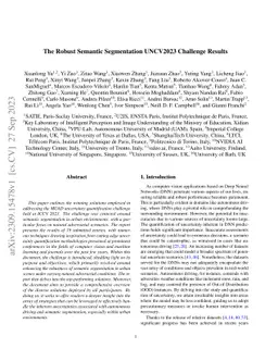 The Robust Semantic Segmentation UNCV2023 Challenge Results