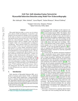 SAF-Net: Self-Attention Fusion Network for Myocardial Infarction
  Detection using Multi-View Echocardiography
