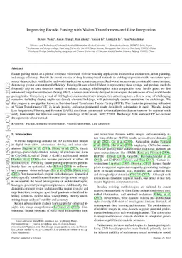Improving Facade Parsing with Vision Transformers and Line Integration