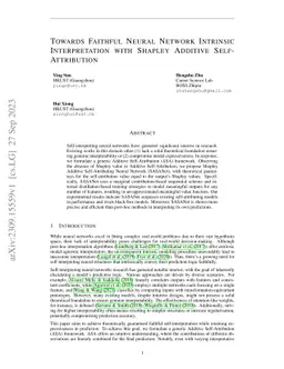 Towards Faithful Neural Network Intrinsic Interpretation with Shapley
  Additive Self-Attribution