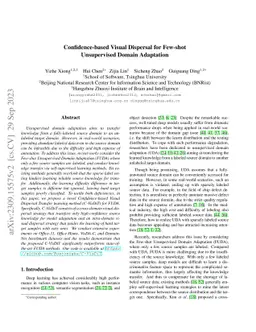 Confidence-based Visual Dispersal for Few-shot Unsupervised Domain
  Adaptation