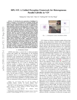 HPL-ViT: A Unified Perception Framework for Heterogeneous Parallel
  LiDARs in V2V