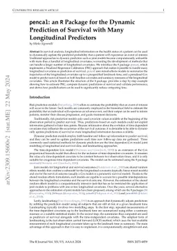 pencal: an R Package for the Dynamic Prediction of Survival with Many
  Longitudinal Predictors