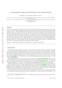 Neuromorphic Imaging and Classification with Graph Learning