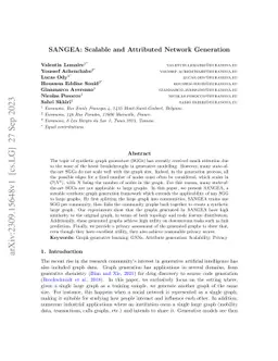 SANGEA: Scalable and Attributed Network Generation