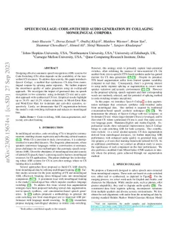Speech collage: code-switched audio generation by collaging monolingual
  corpora