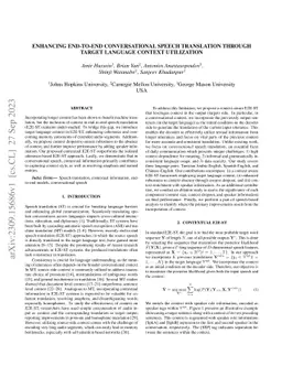 Enhancing End-to-End Conversational Speech Translation Through Target
  Language Context Utilization