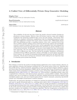 A Unified View of Differentially Private Deep Generative Modeling