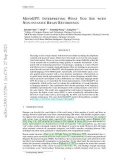 MindGPT: Interpreting What You See with Non-invasive Brain Recordings