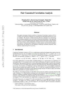 Fair Canonical Correlation Analysis