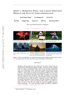 Show-1: Marrying Pixel and Latent Diffusion Models for Text-to-Video Generation