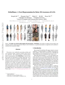 OrthoPlanes: A Novel Representation for Better 3D-Awareness of GANs
