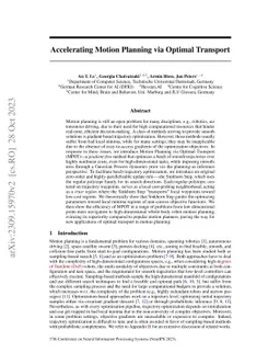 Accelerating Motion Planning via Optimal Transport