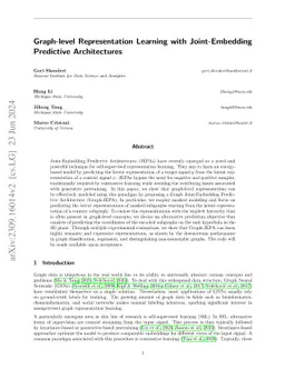 Graph-level Representation Learning with Joint-Embedding Predictive Architectures